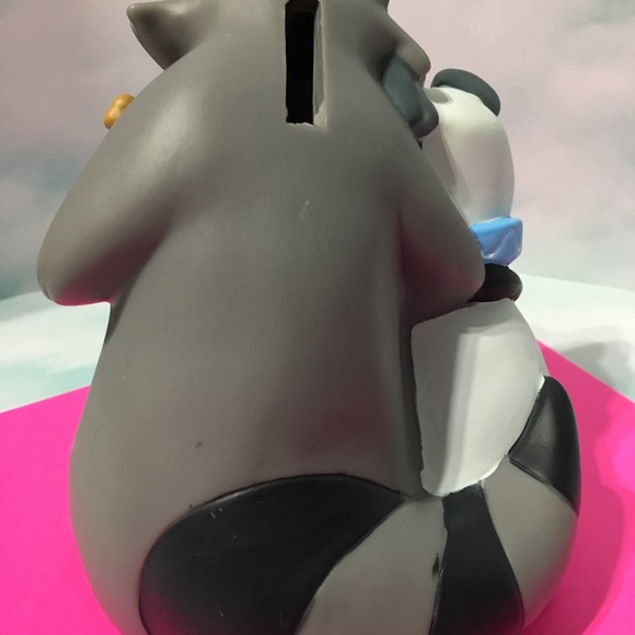 DISNEY POCAHONTAS VTG 90s Meeko & Percy Coin Bank - Picture 7 of 12